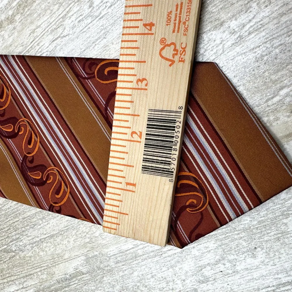 GIANNI VERSACE Men's 100% Silk Necktie SPAIN‎ Luxury Vertical Striped Abstract